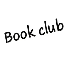 Free book club clipart with book club words